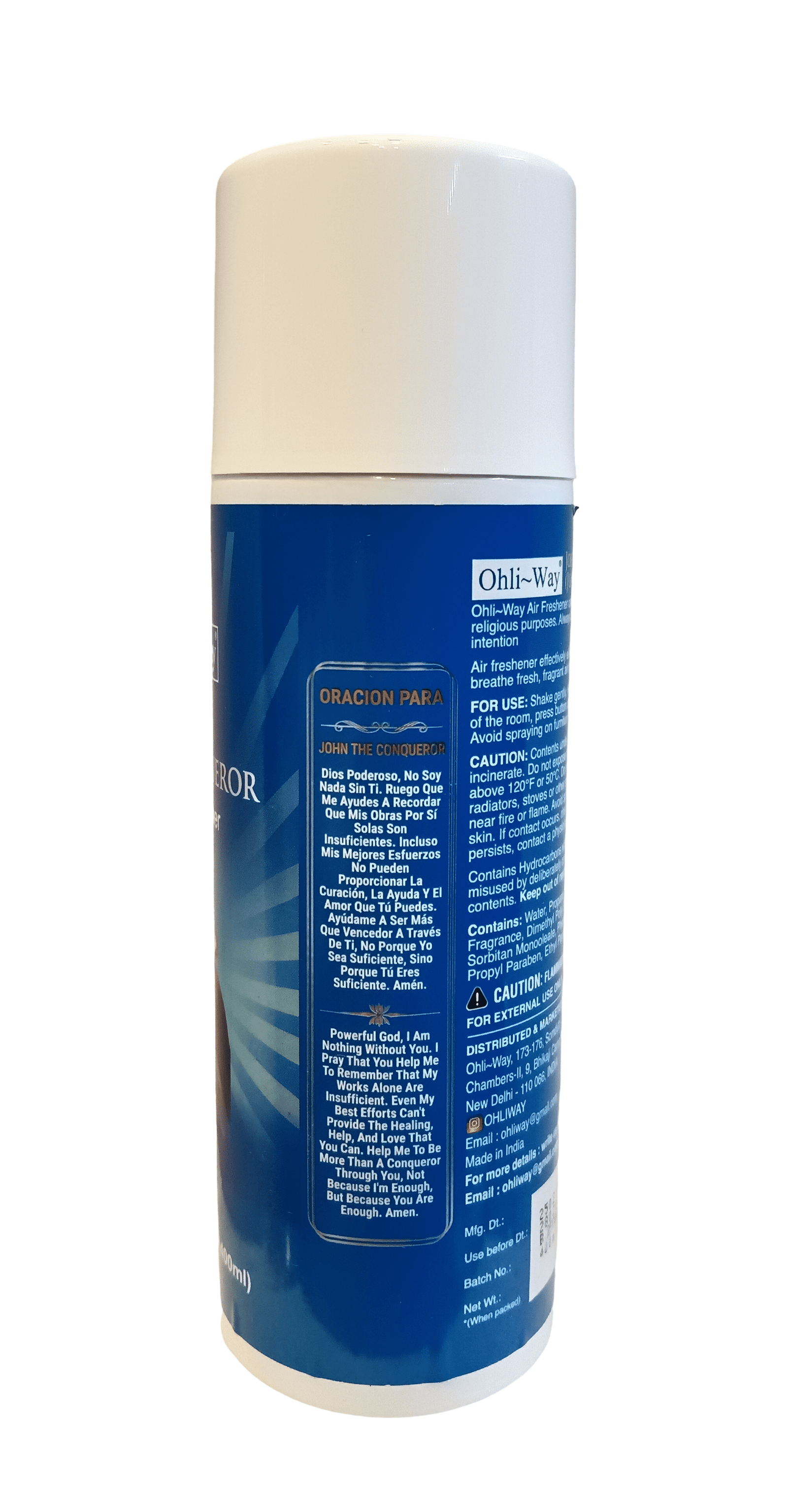 John The Conqueror / Juan el Conquistador Air Freshener Aerosol Spray Ohli~Way (400 ml / 13.52 fl.oz) - Image 4