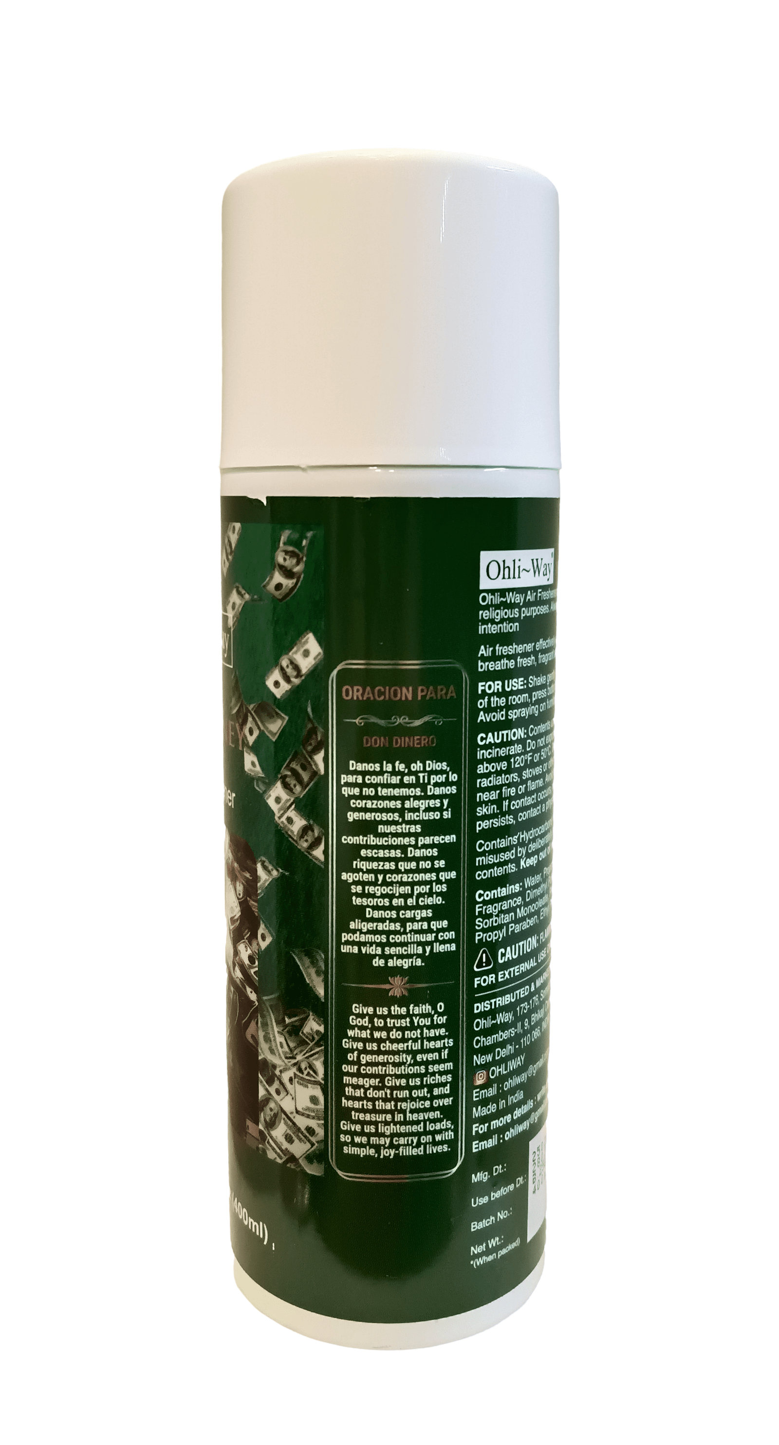 Mr. Money / Don Dinero Air Freshener Aerosol Spray Ohli~Way (400 ml / 13.52 fl.oz) - Image 3