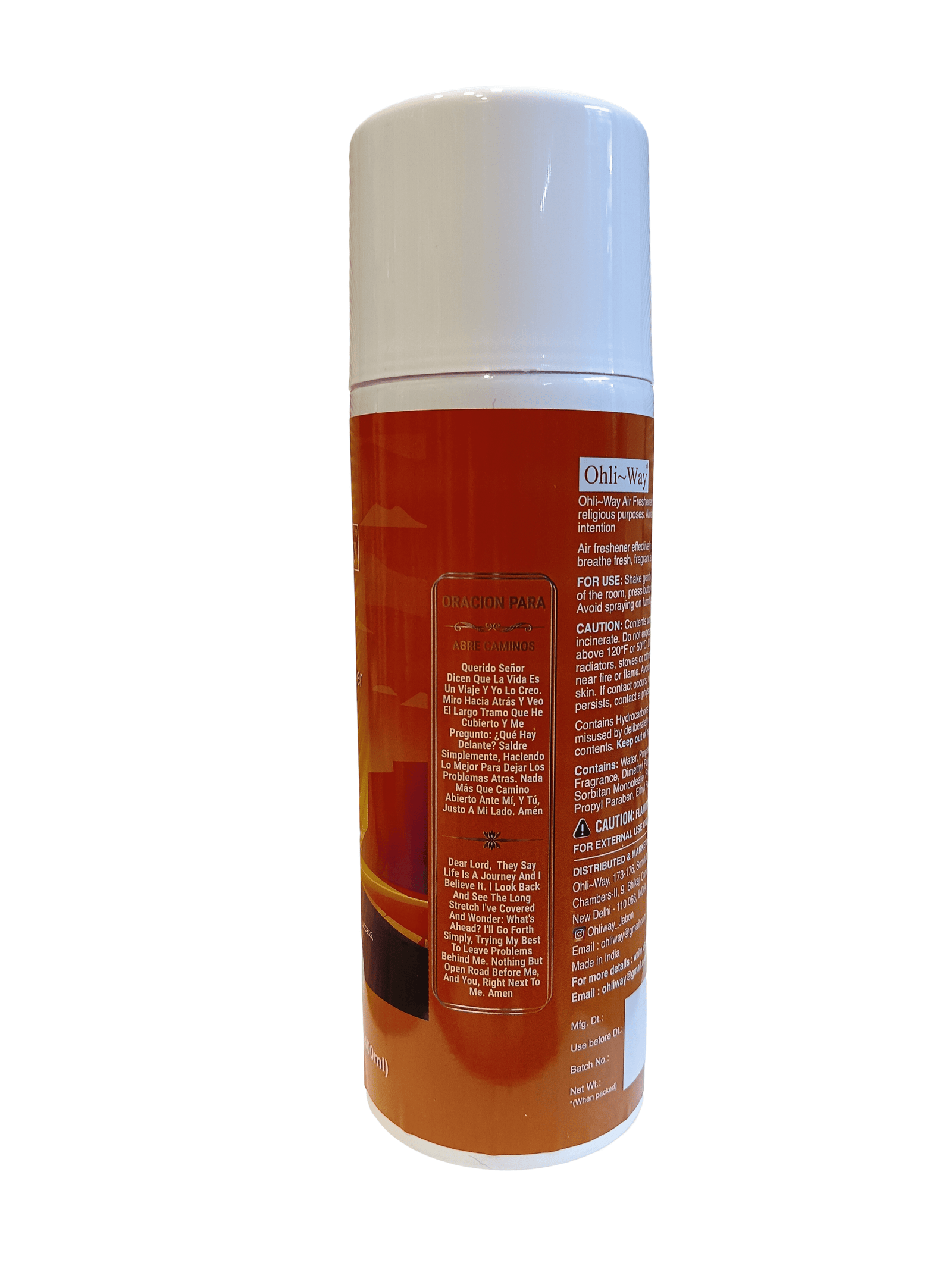 Open Road / Abre Camino Air Freshener Aerosol Spray Ohli~Way (400 ml / 13.52 fl.oz) - Image 4