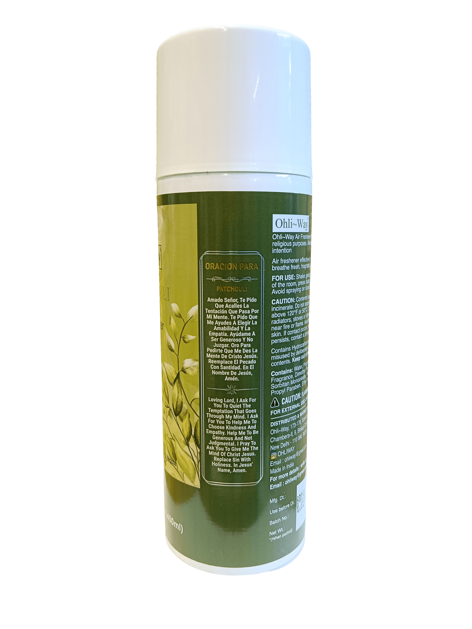 Patchouli / Pachulí Air Freshener Aerosol Spray Ohli~Way (400 ml / 13.52 fl.oz) - Image 2