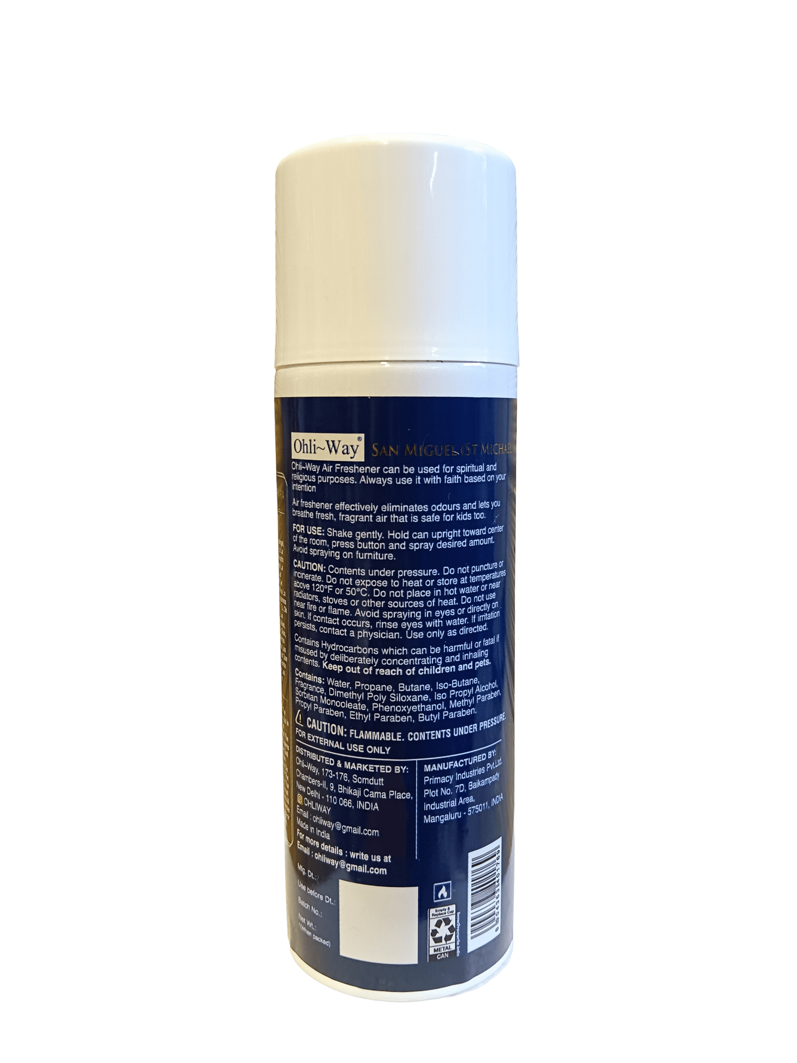 San Miguel/ St. Michael Air Freshener Aerosol Spray Ohli~Way (400 ml / 13.52 fl.oz) - Image 4